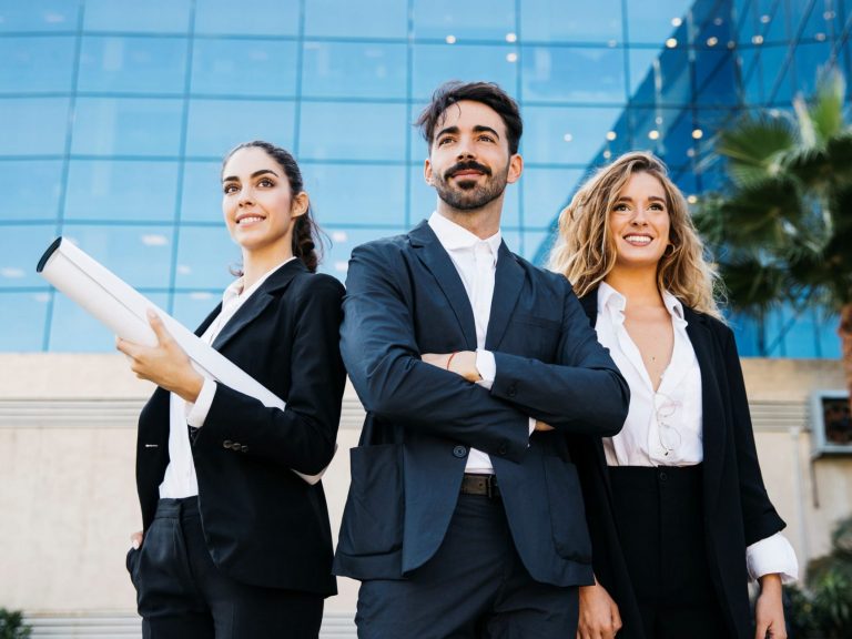 executives-FP Three executives in business attire illustrate blog "What Is an S Corporation?"