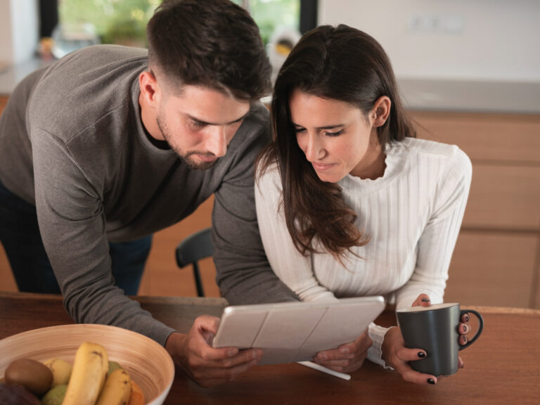 California first-time homebuyers reviewing home insurance policy