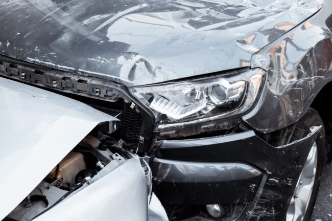 full coverage insurance protecting a damaged car after an accident in California