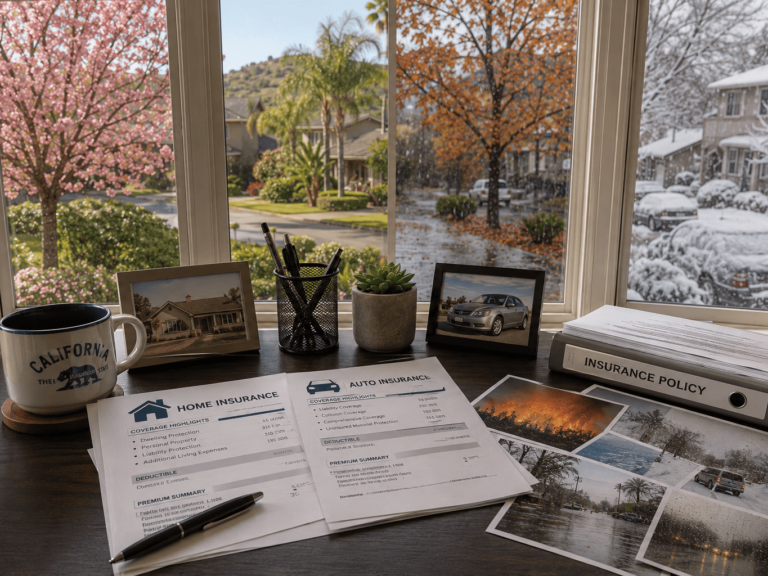 Insurance policy review for seasonal insurance risks in California