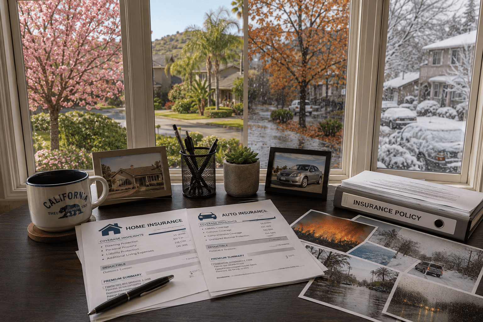 image-insurance-desk-with-seasonal-window-view Insurance policy review for seasonal insurance risks in California